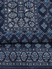 Printed Chanderi Unstitched Suit With Dupatta