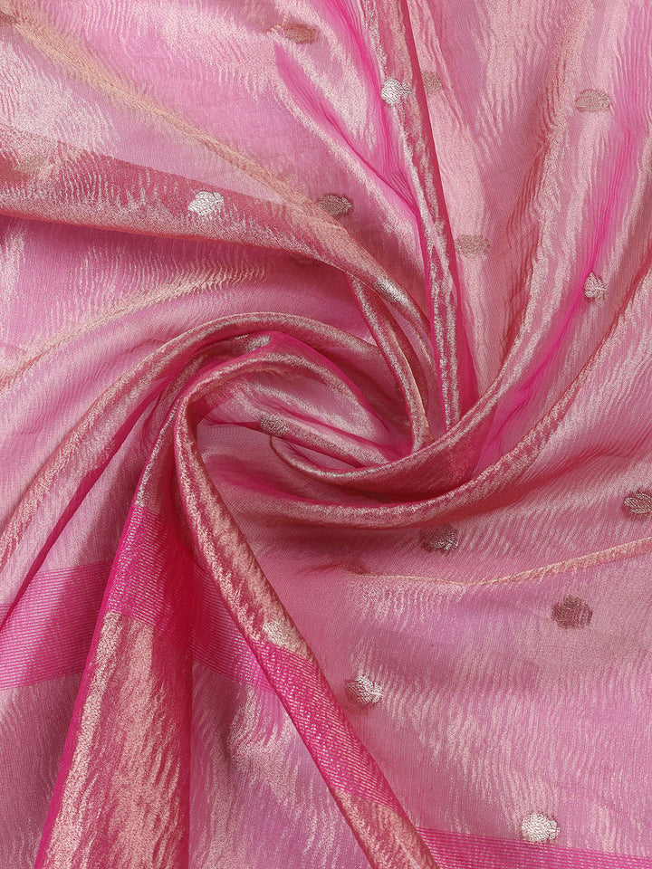 Neck Embroidered Tissue Unstitched Suit Piece With Dupatta