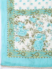 Printed Cotton Blend Unstitched Suit With Dupatta