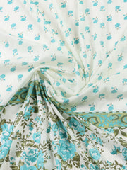 Printed Cotton Blend Unstitched Suit With Dupatta