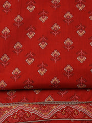 Printed Cotton Blend Unstitched Suit With Dupatta