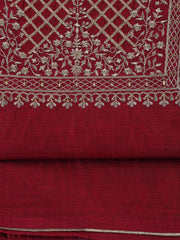 Woven Chanderi Unstitched Suit Piece With Dupatta