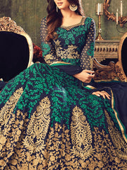 Embroidered Chiffon Semi Stitched Suit