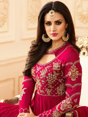 Sequins Embroidery Georgette Semi Stitched Suit