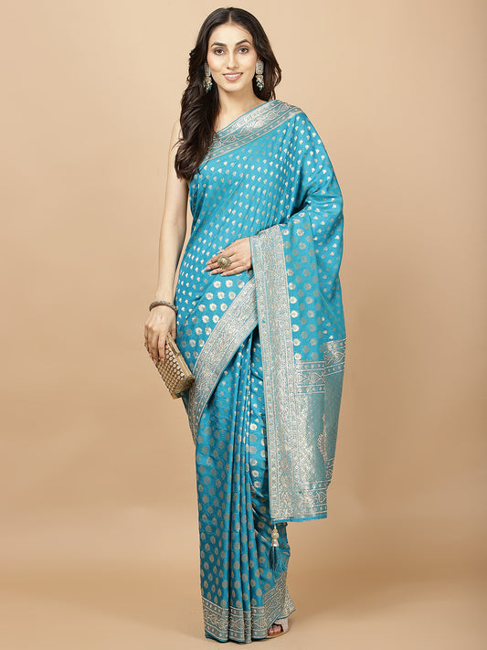 Stone Booti Banarasi Woven Saree