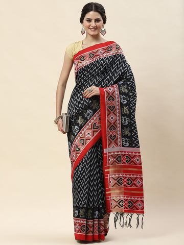 Leheriya Pattern Woven Handloom Saree