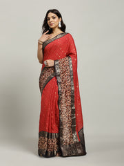 Digital Printed Cotton Blend Woven Saree