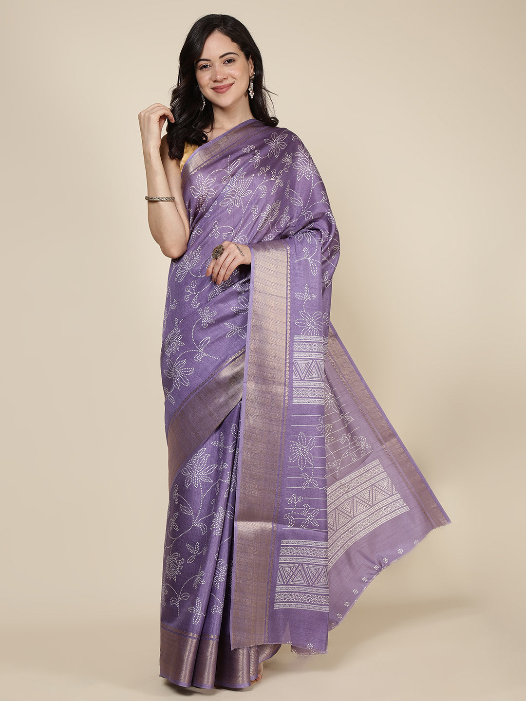Maheshwari Printed Dola Cotton Saree