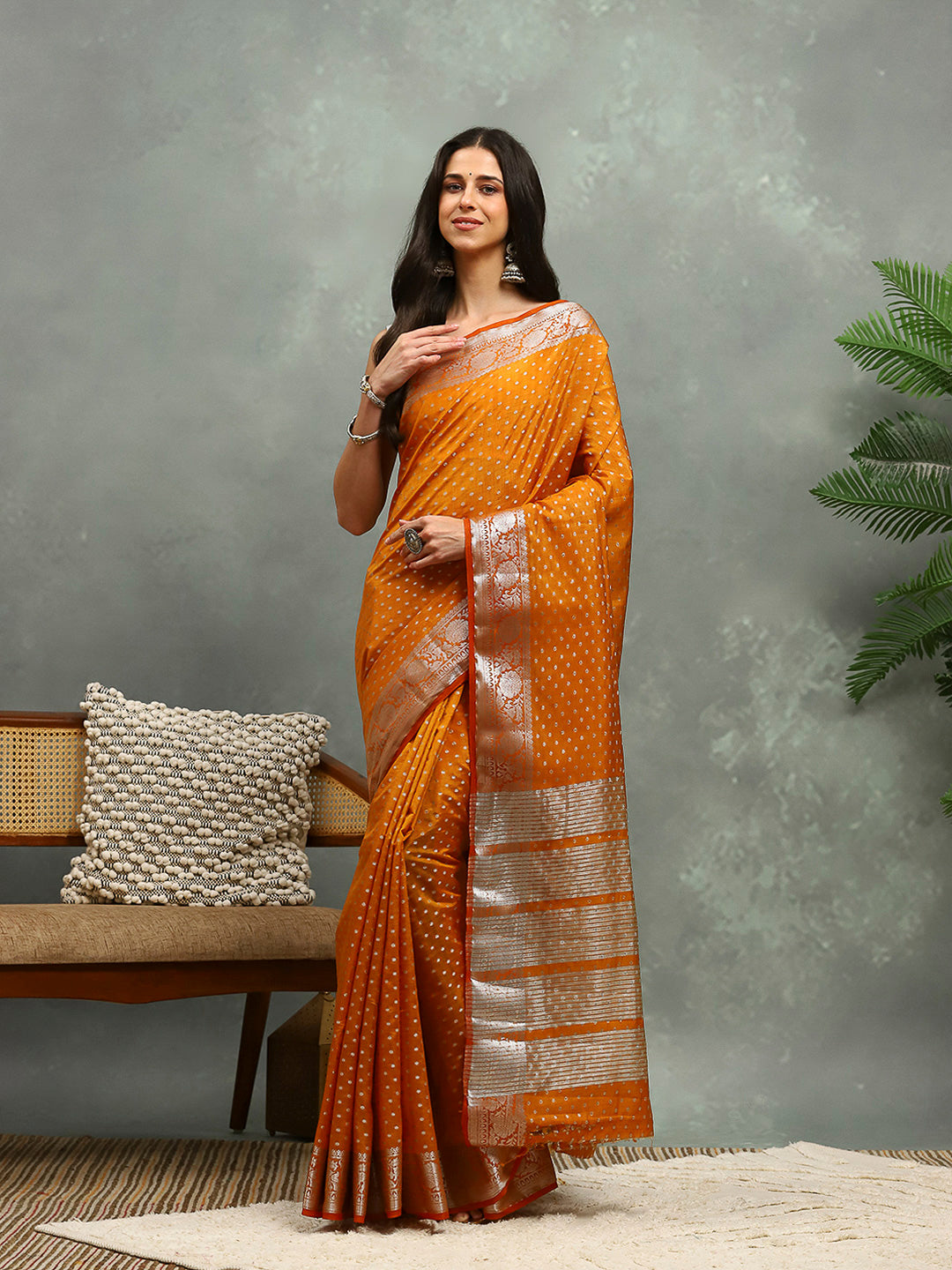 Zaari Border Art Silk Saree