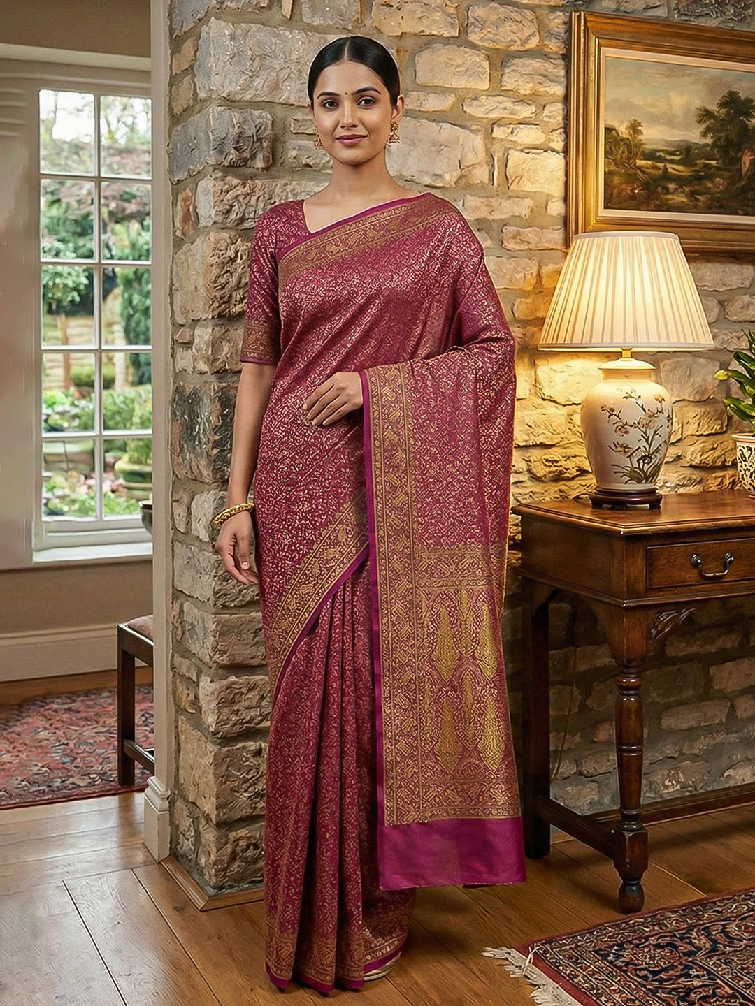 Grey  Chanderi Unstitched Dress Material
