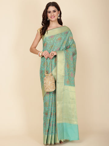 Zari Border Woven Cotton Saree