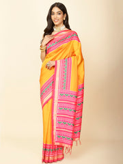 Zari Border Patola Woven Handloom Saree