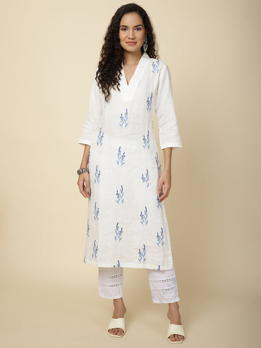 Floral Printed Cotton Kurta