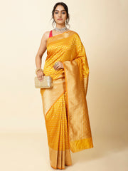 Zari Border Booti Woven Handloom Saree