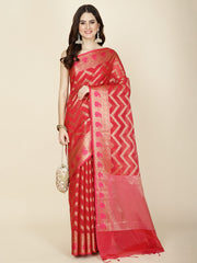 Zari Jaal Woven Cotton Saree