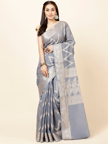 Zari Jaal Woven Cotton Saree