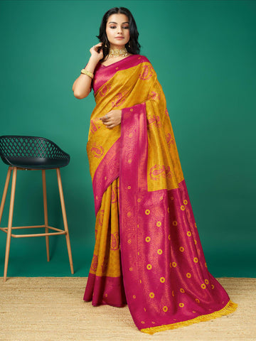 Zari Border Woven Handloom Saree