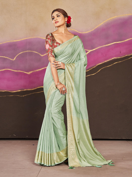 Digital Border Printed Art Silk Saree