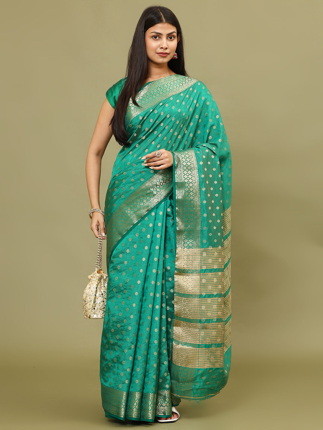 Zari Border Woven Handloom Saree