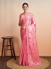 Embroidered Chiffon Saree