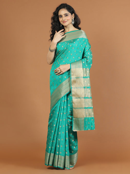 Zari Jaal Woven Handloom Saree