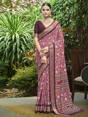 Digital Printed Art Silk Saree