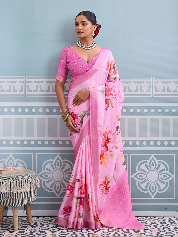 Printed Art Silk Saree