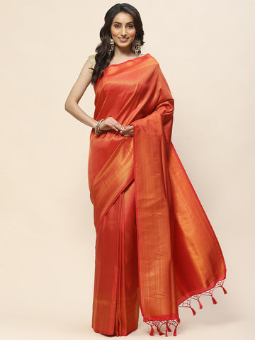 Zari Jaal Woven Handloom Saree