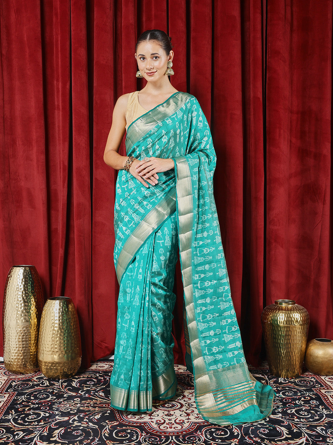Digital Printed Art Silk Saree