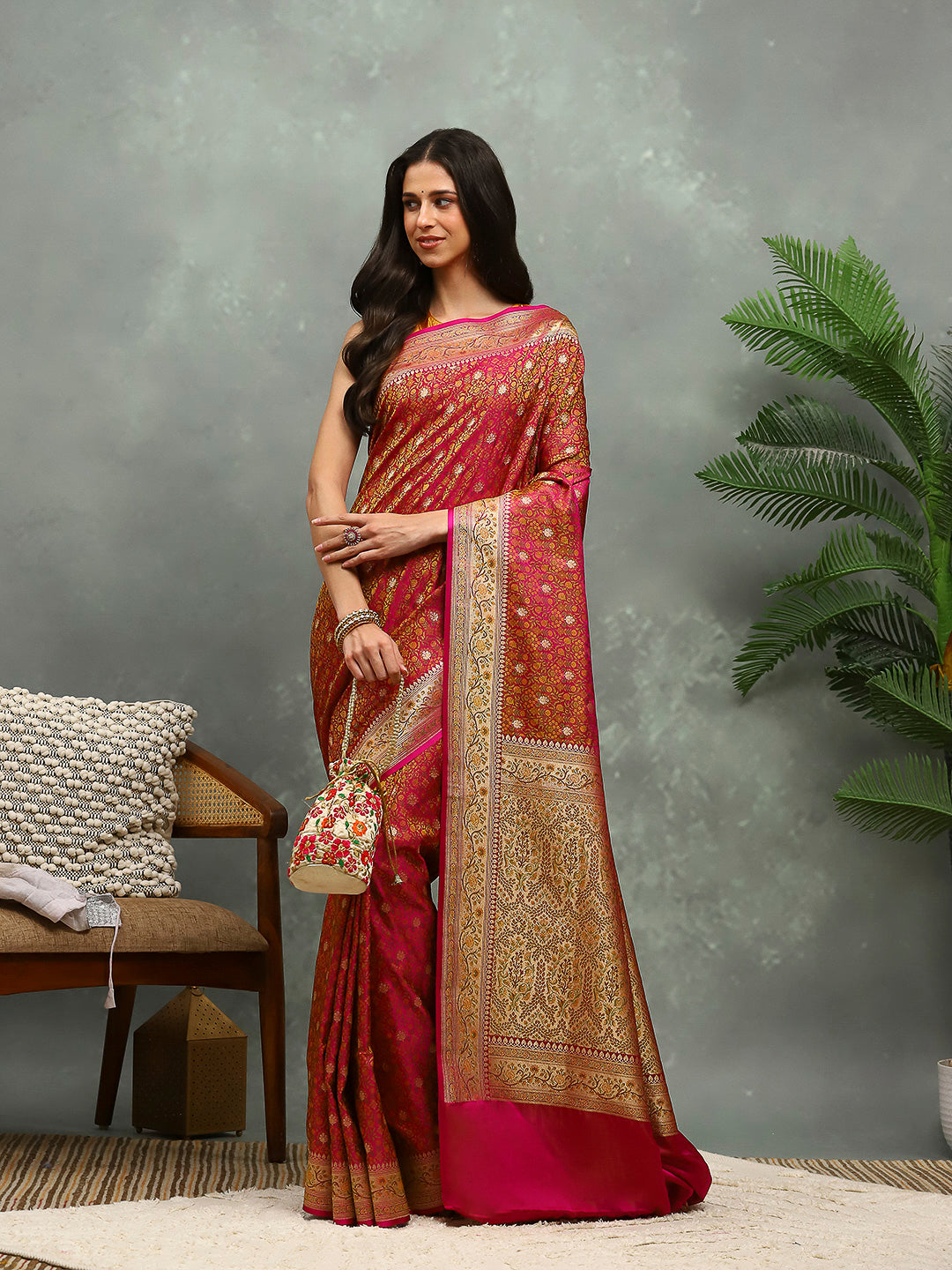 Jamavar Banarasi Woven Saree