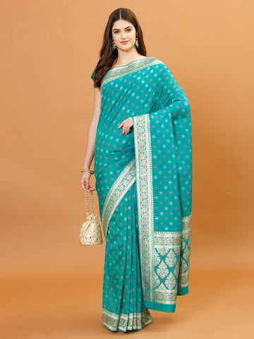 Zari Border Banarasi Woven Saree