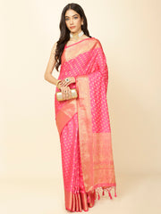 Zari Border Booti Woven Handloom Saree