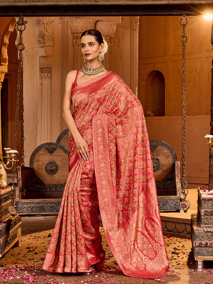 Rani Tissue Printed Saree