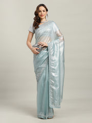 Sequence Embroidery Tissue Saree