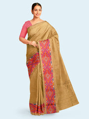 Plain Zari Border Art Silk Saree