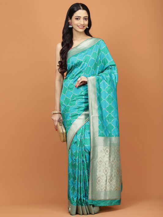 Stone Embroidery Banarasi Saree