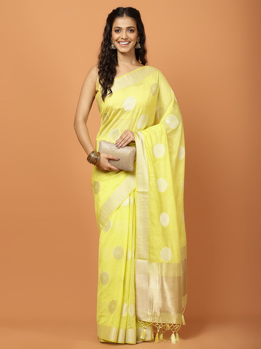 Zari Booti Woven Art Silk Saree