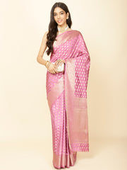 Zari Border Booti Woven Handloom Saree