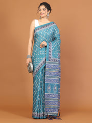 Digital Printed Tussar Woven Saree