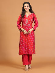 Digital Printed Muslin Kurta With Pants