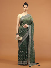 Sequence Embroidery Tissue Saree