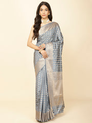 Zari Border Booti Woven Handloom Saree