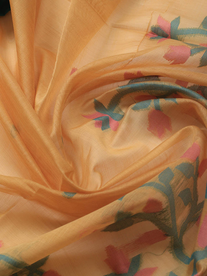 Jamdani Chanderi Unstitched Suit Piece With Dupatta