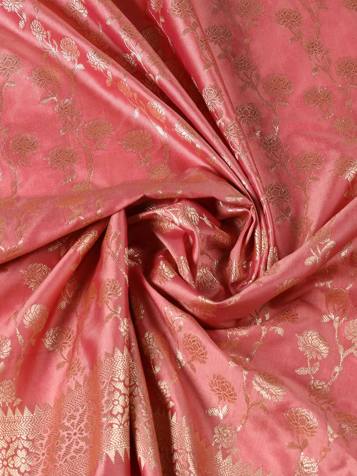 Woven Chanderi Unstitched Suit Piece With Dupatta