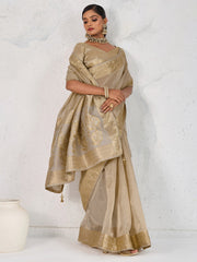 Woven Design Linen Saree