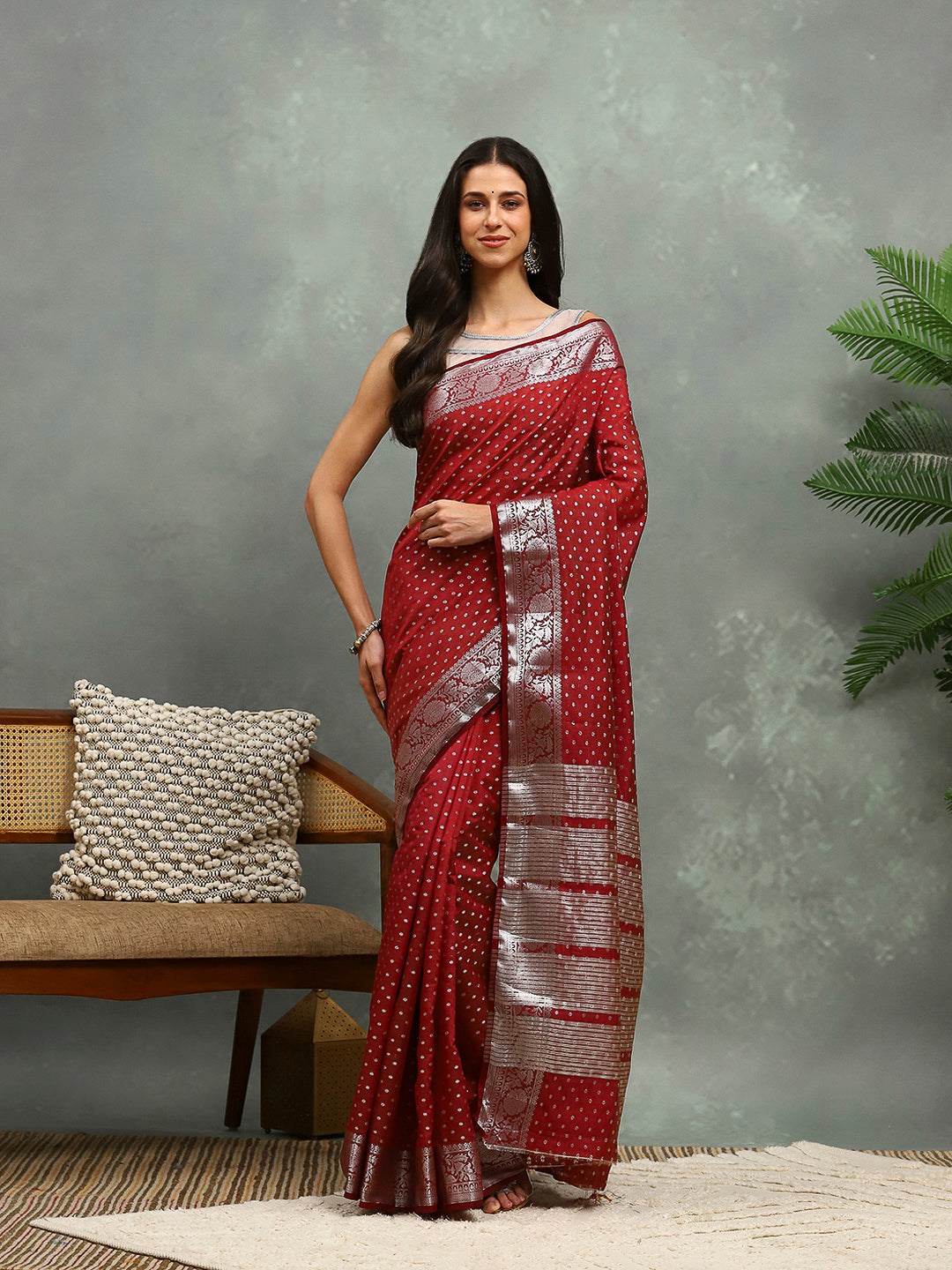 Zaari Border Art Silk Saree