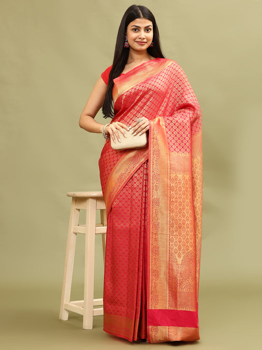 Zari Jaal Woven Handloom Saree