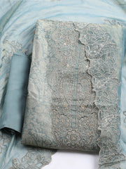 Woven Design Tissue Unstitched Suit With Dupatta