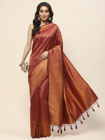 Zari Jaal Woven Handloom Saree