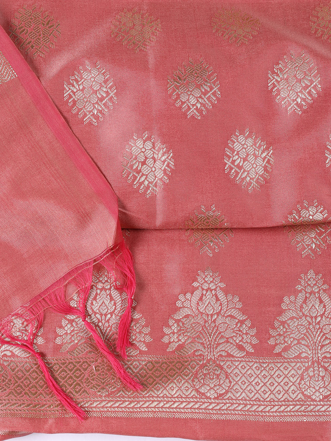 Woven Chanderi Unstitched Suit Piece With Dupatta